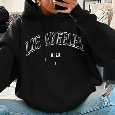 Womens Hoodie With Drawstring Hood