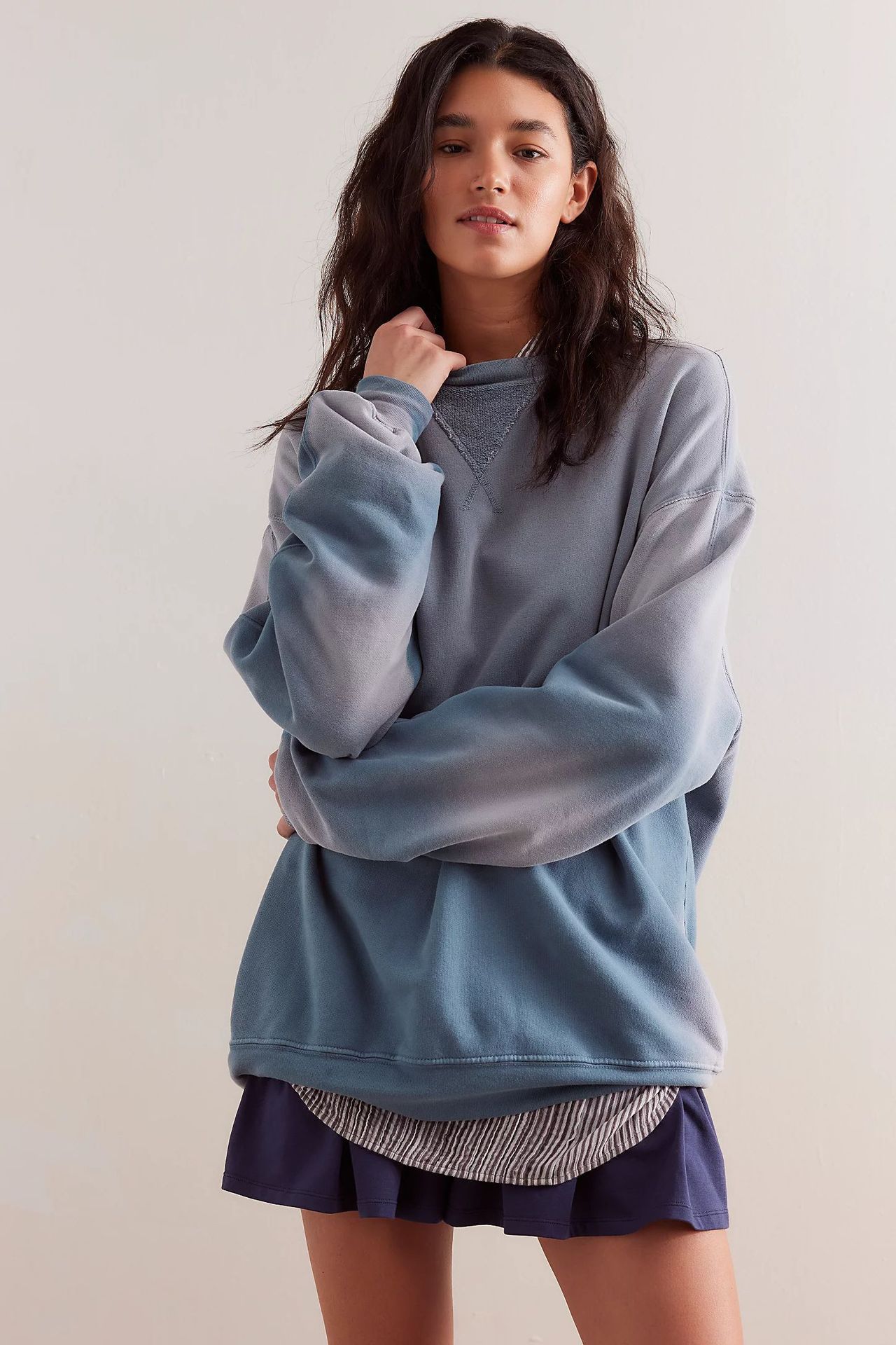 American-style Vintage Color-block T-shirt For Women