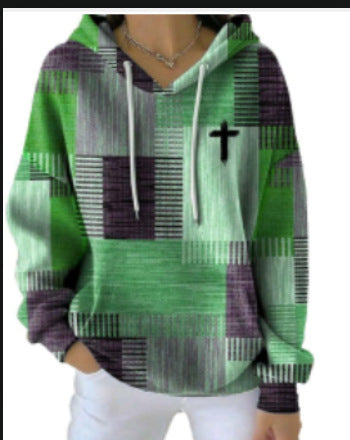 Stylish Casual Womens Hoodie With A Classic Plaid Design