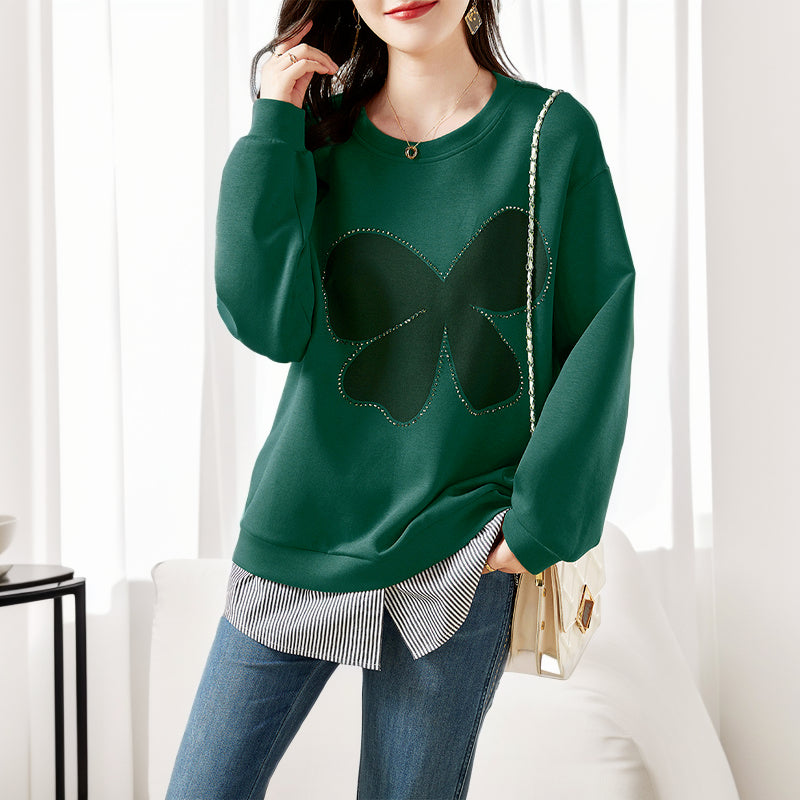 Fake Two Chinese Cotton Sweater Girls