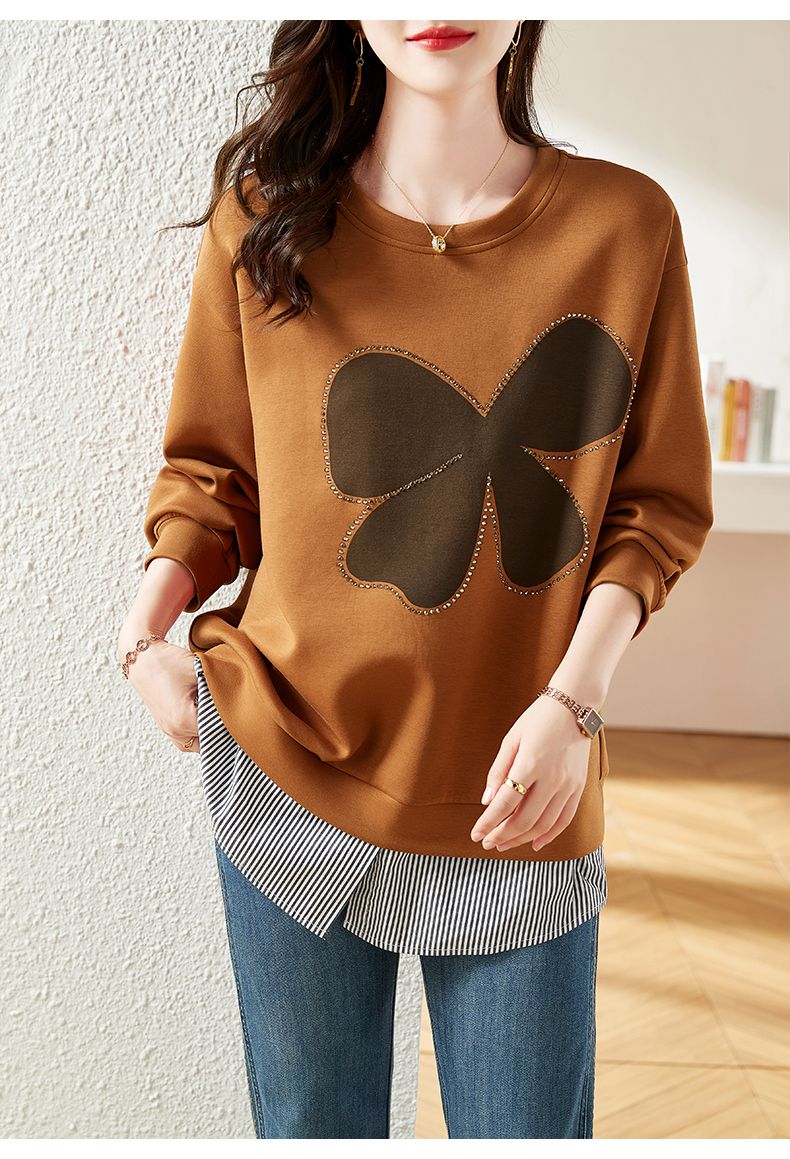 Fake Two Chinese Cotton Sweater Girls