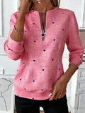 Womens Long-Sleeve Christmas-Print Sweatshirt