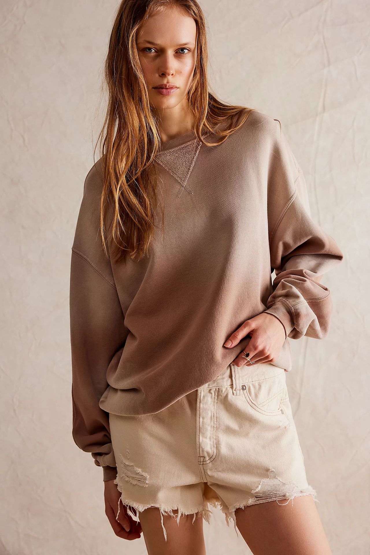American-style Vintage Color-block T-shirt For Women