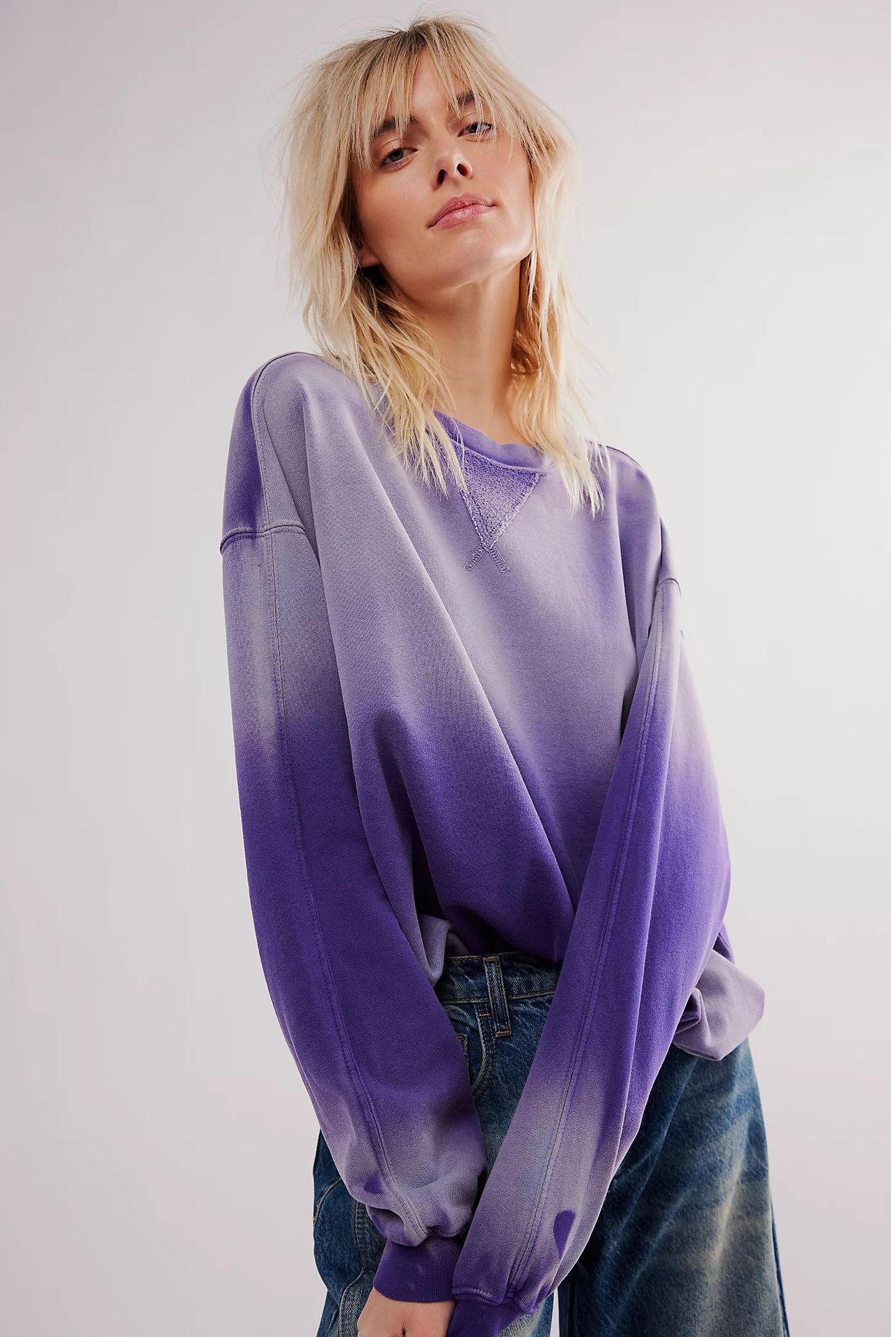 American-style Vintage Color-block T-shirt For Women